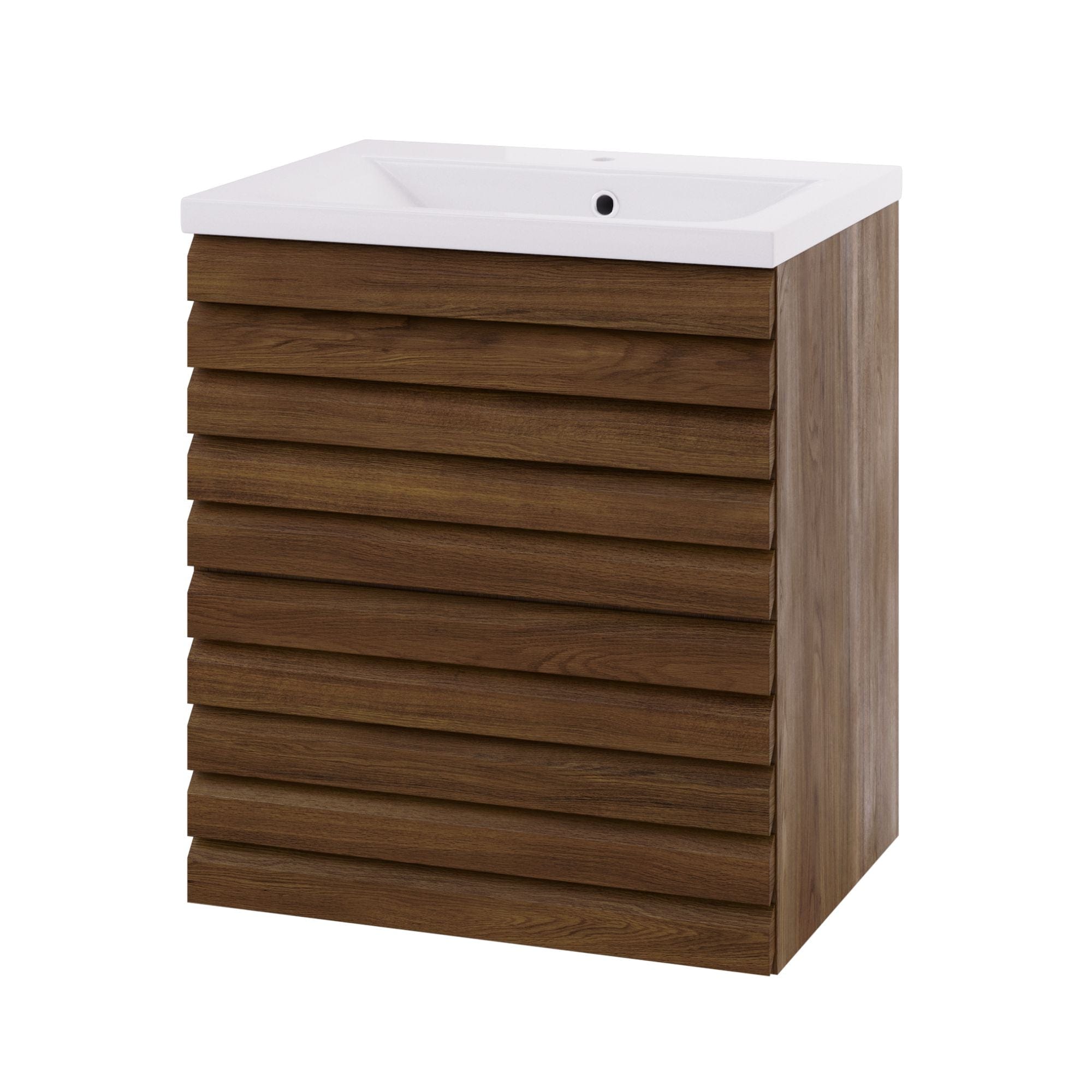 Linn Bad Selma Eikestav Servantskap 2 Skuffer D45cm Mørk eik / 60cm / Senter Linn Bad Servantskap LB-160826ST