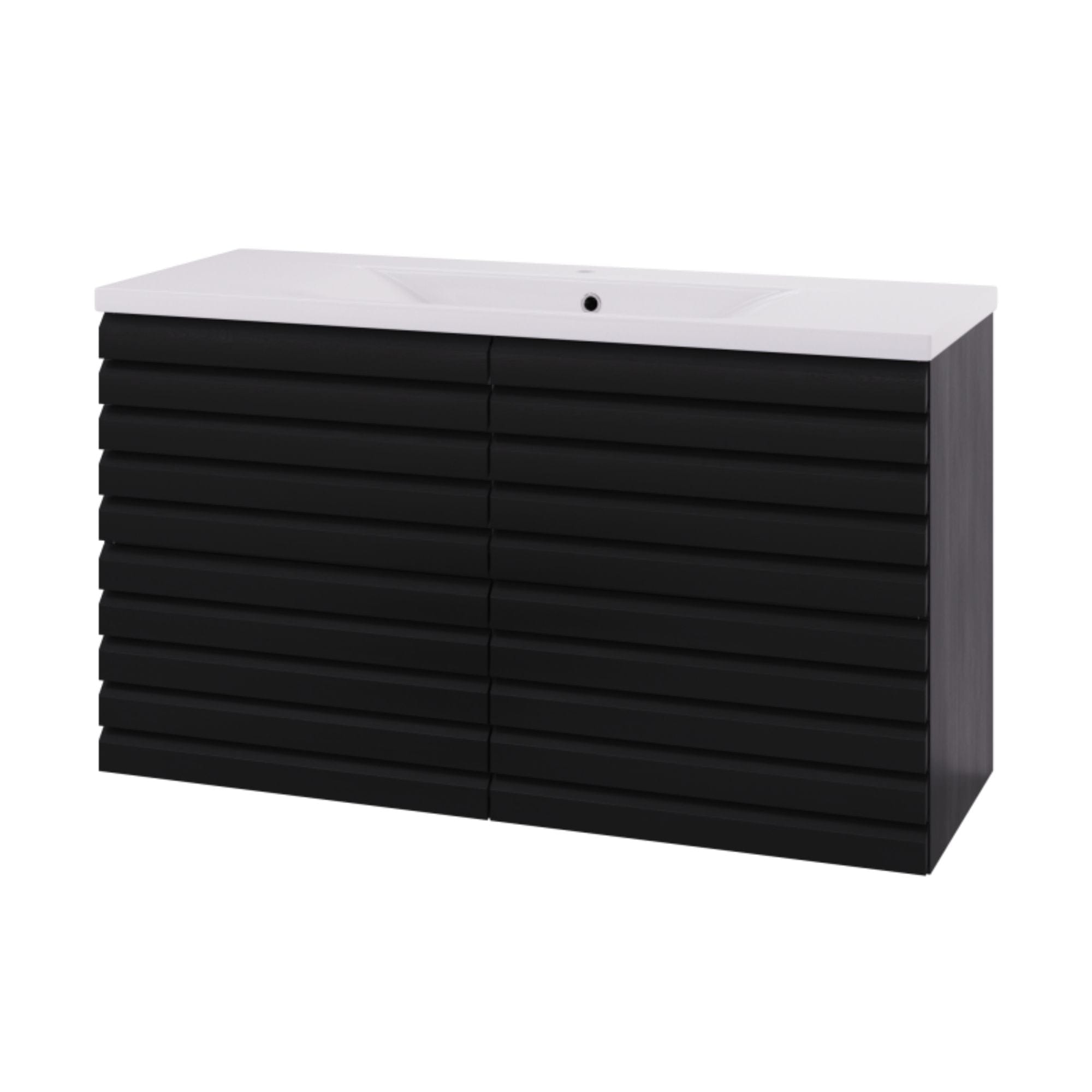 Linn Bad Selma Eikestav Servantskap 2 Skuffer D45cm Svart eik / 120cm / Senter Linn Bad Servantskap LB-160622ST