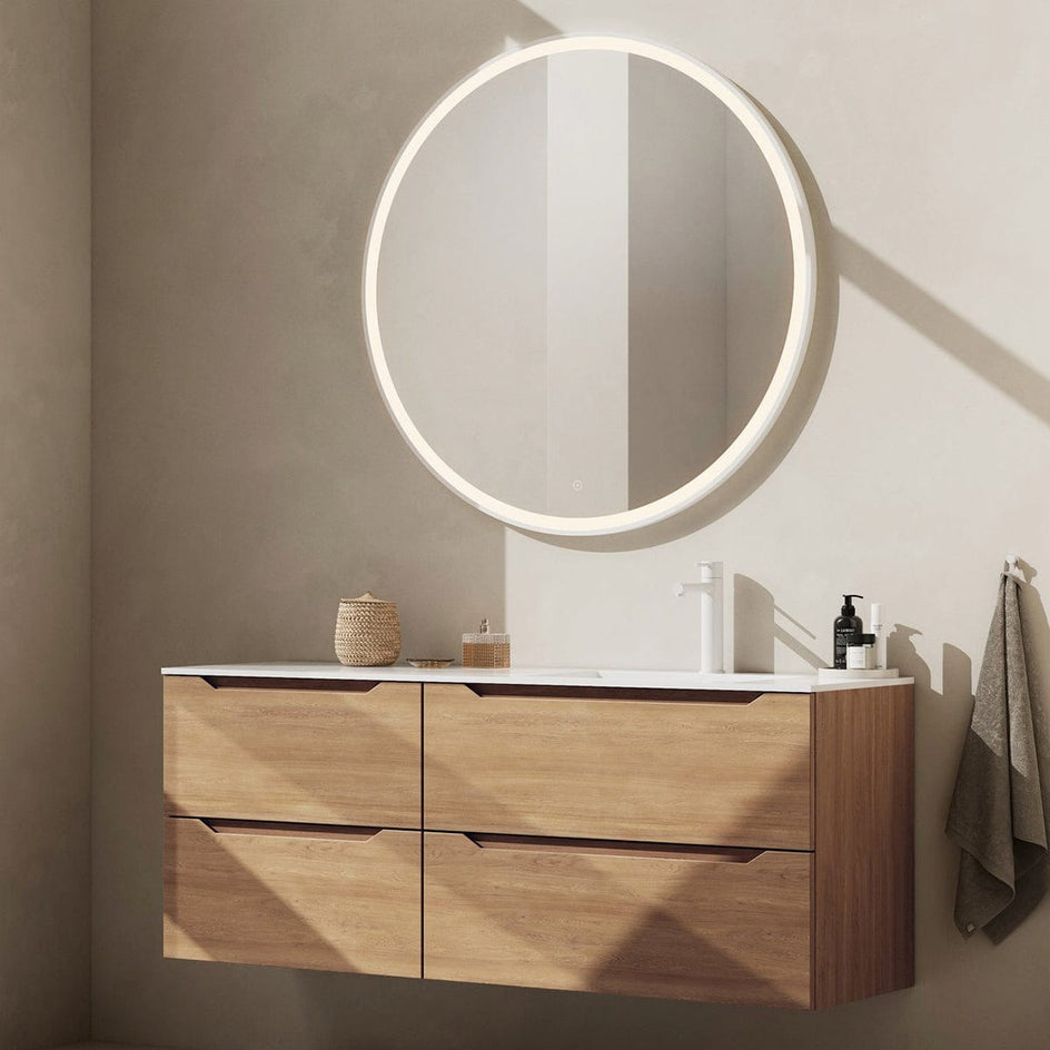 Linn Bad Steim speil med Lysramme 80-100cm Linn Bad Baderomsspeil