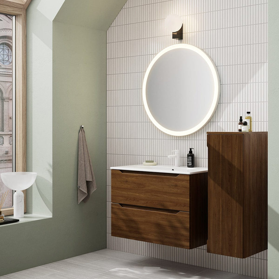 Linn Bad Steim speil med Lysramme 80-100cm Linn Bad Baderomsspeil