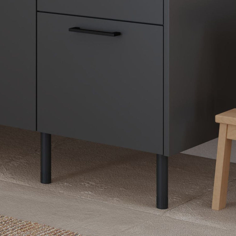 Linn Bad Støttebein for vaskerom pris per stk Svart plast Linn Bad Støtteben vaskerom LB-7008308