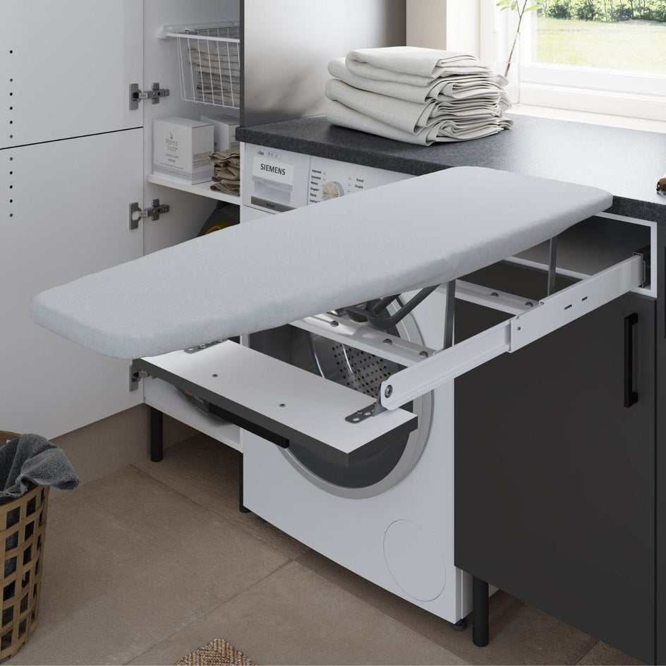Linn Bad Underskap med Strykebett og trådkurver Grå matt / 40cm Linn Bad Benkeskap vaskerom LB-730104SBR