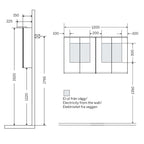 Macro Design CROWN Speilskap Rampe-belysning med forstørrelsesspeil
