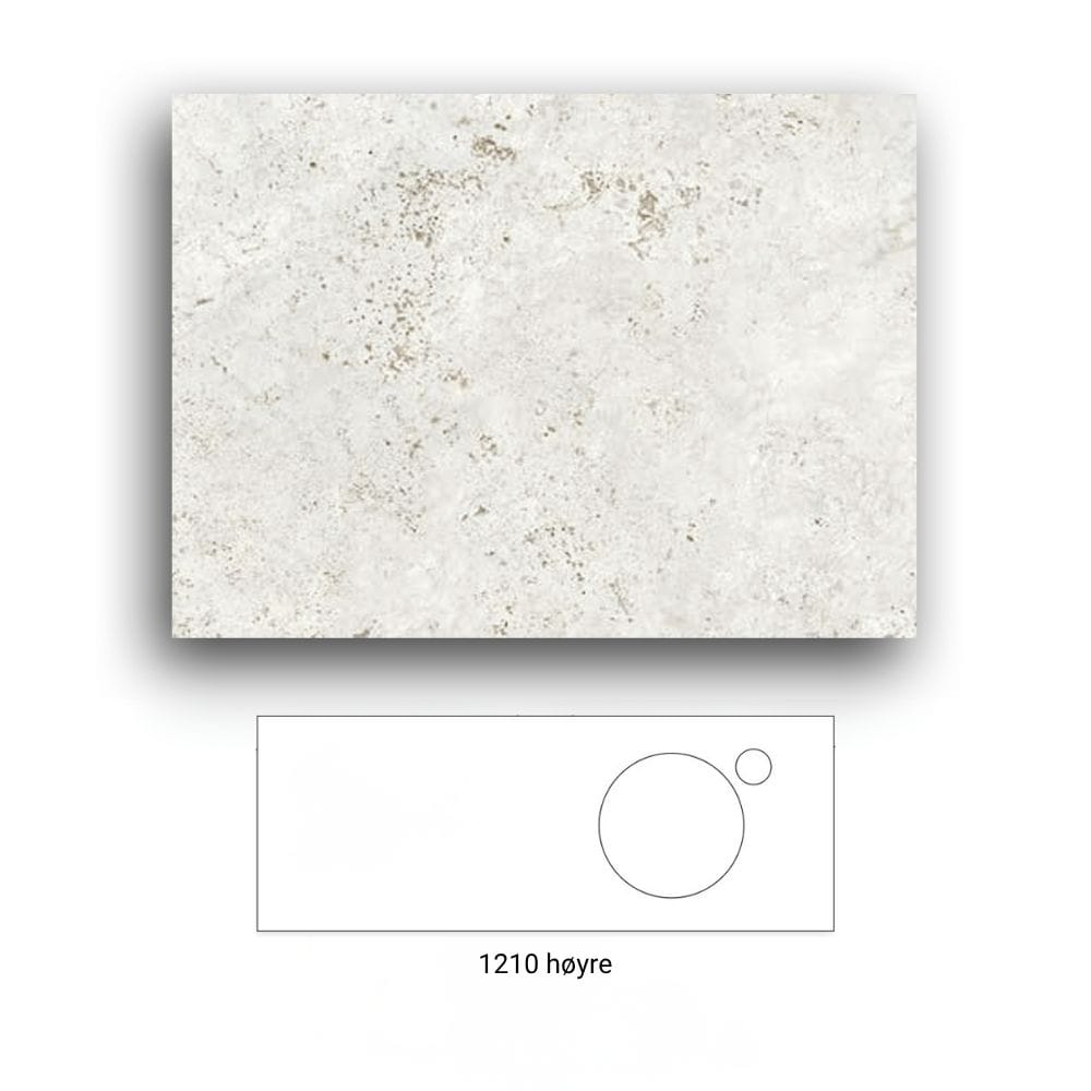 Macro Design Crown+ Dekton Benkeplate Sabbia / 121cm høyre Macro Design Benkeplate bad GRO-6133283