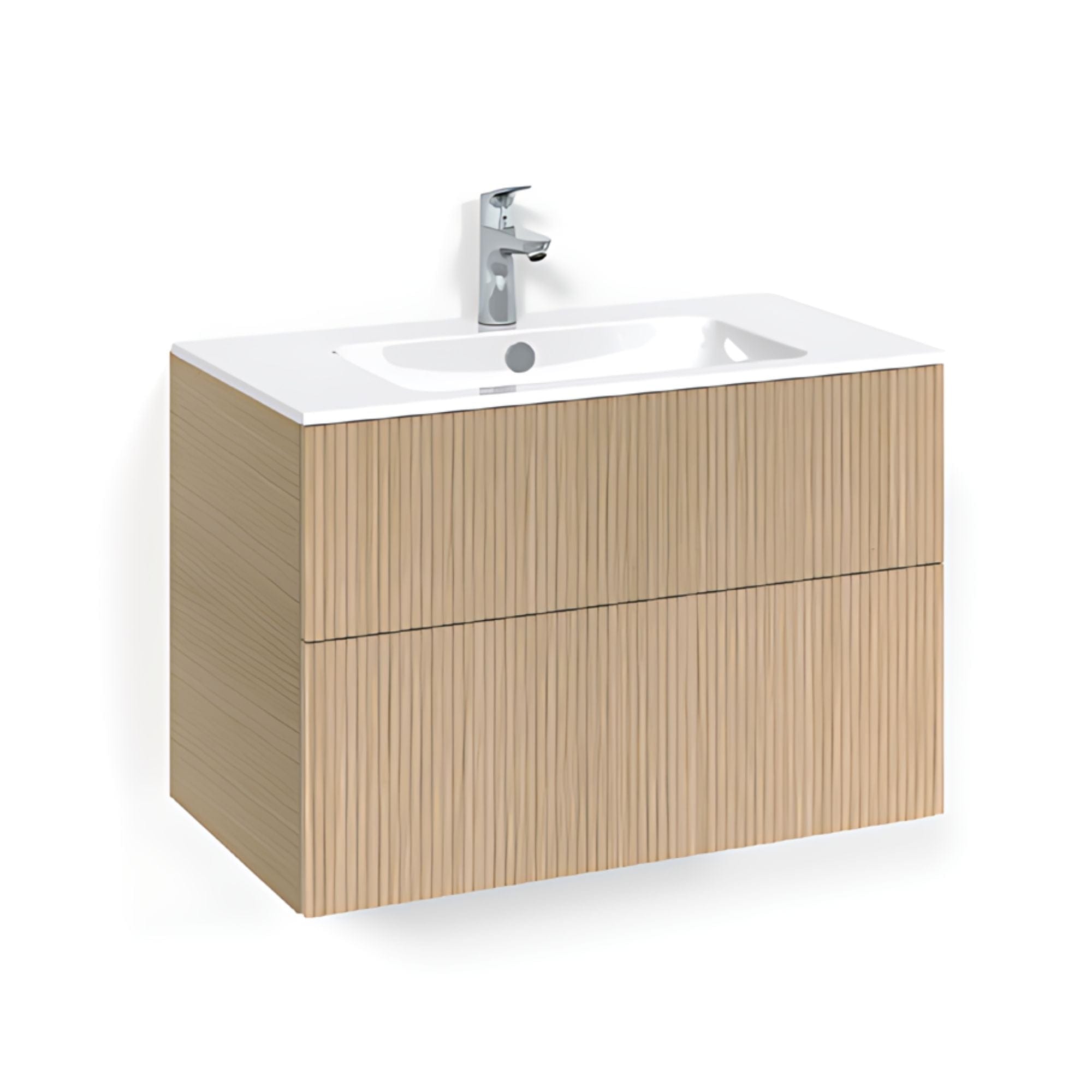 Macro Design CROWN Line Servantskap 2 skuff - med LIGHT servant Eik / 80cm / Light 14 Macro Design Servantskap BUN-FSK60ELPOL14