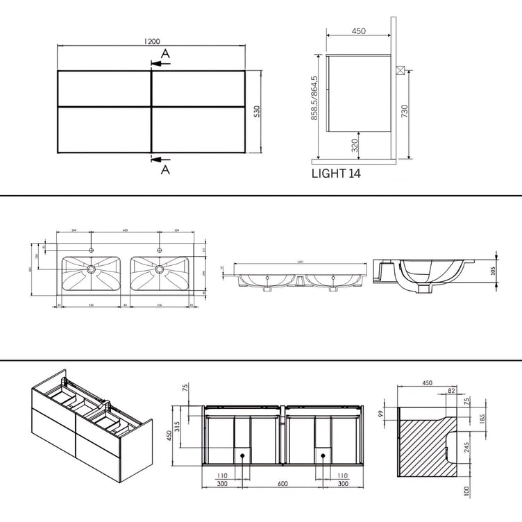 Macro Design CROWN Line Servantskap Dobbel