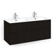 Macro Design CROWN Line Servantskap skuff - med LIGHT 14 servant 120cm dobbel Svart eik / Line Macro Design Møbelpakke bad BUN-FSK120SLL14