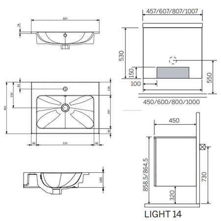 Macro Design CROWN Servantskap 2-dør LIGHT
