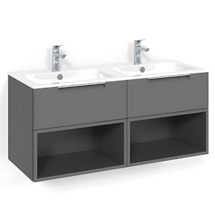 Macro Design CROWN Servantskap skuff med LIGHT 14 servant 120cm dobbel