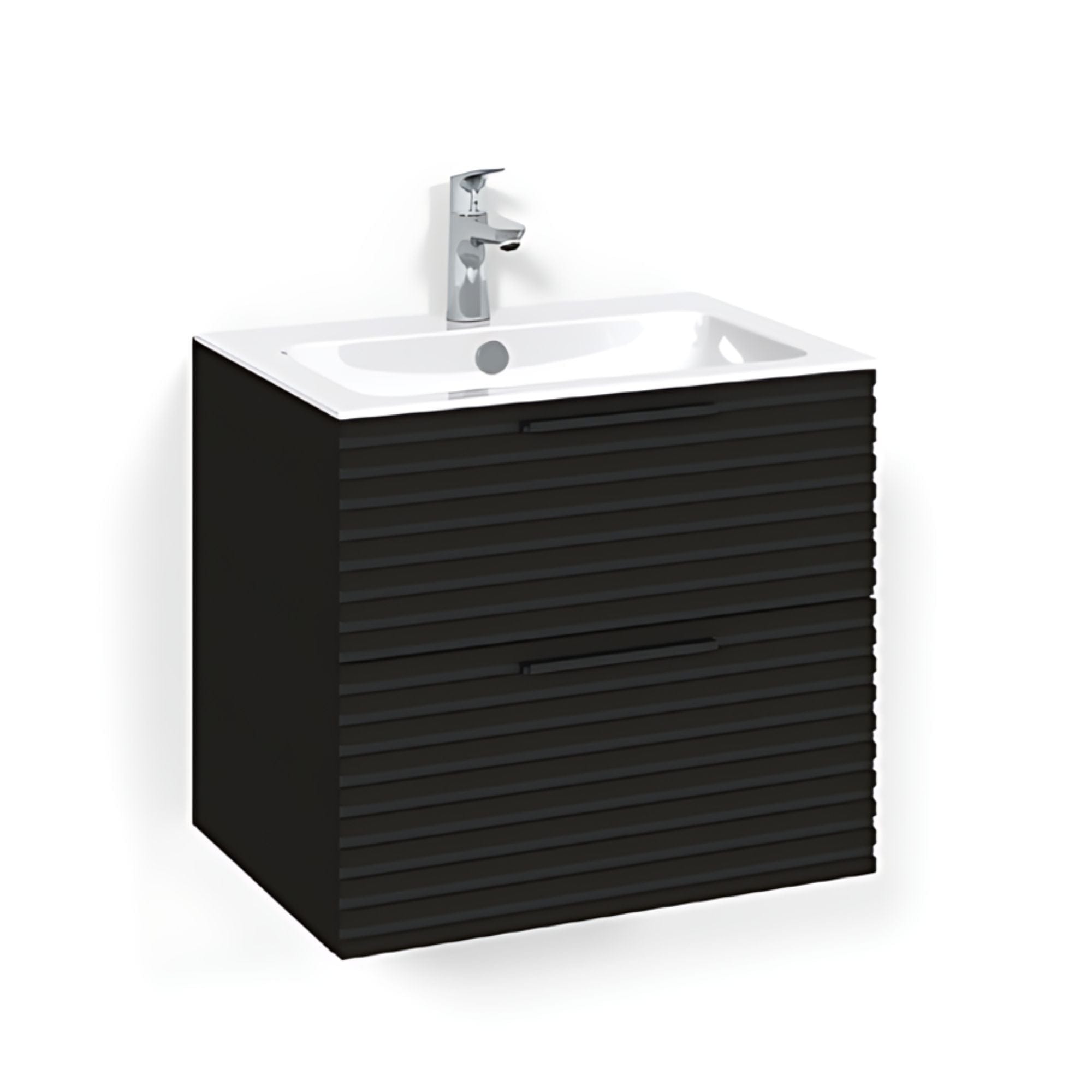 Macro Design CROWN Stripe Servantskap 2 skuff - med LIGHT servant Svart eik / 60cm / Light 8 Macro Design Servantskap