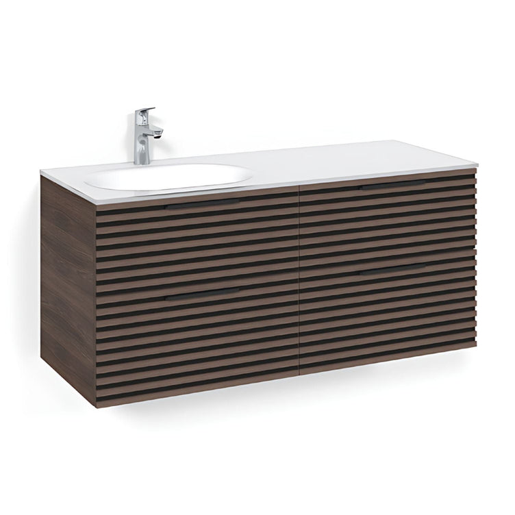 Macro Design CROWN Stripe Servantskap 4-skuff med Venstre Glasservant 120cm