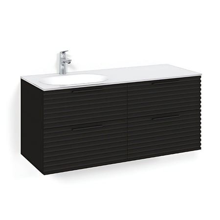 Macro Design CROWN Stripe Servantskap 4-skuff med Venstre Glasservant 120cm