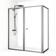 Macro Design EMPIRE Dusjhjørne L Klart glass Gunmetal Gunmetal / 76x75+78cm / Klart glass Macro Design Dusjhjørne BUN-DEL767578GKL