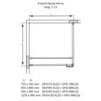 Macro Design Empire Swing Dusjhjørne med Hvit profil