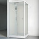 Macro Design FLOW Front Dusjkabinett Innfelt Blandebatteri Ice Hvit / 81x81cm / Hvit glass Macro Design Dusjkabinett BUN-DKFFIB88VICV