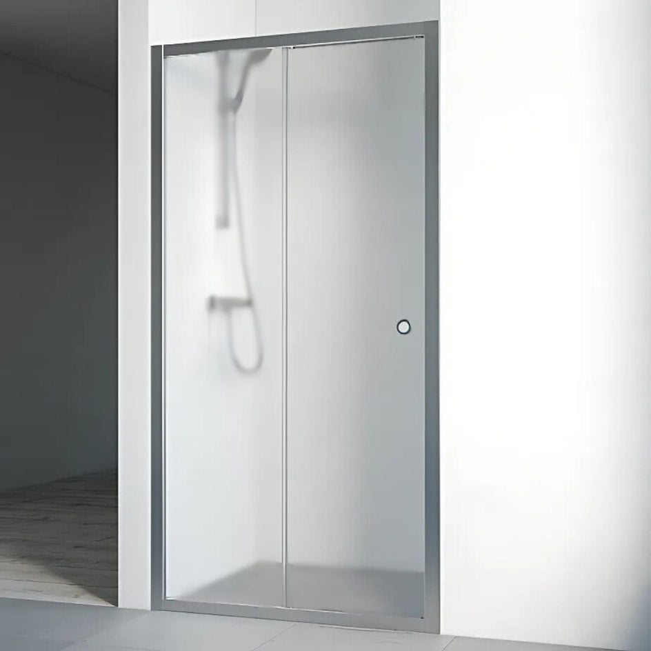 Macro Design FLOW Nisjedusj 2D Matt aluminium / 80-85cm / Ice glass Macro Design Dusjnisje BUN-DNF2D80NIC