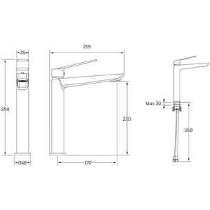 Macro Design GARDA Høy Servantbatteri
