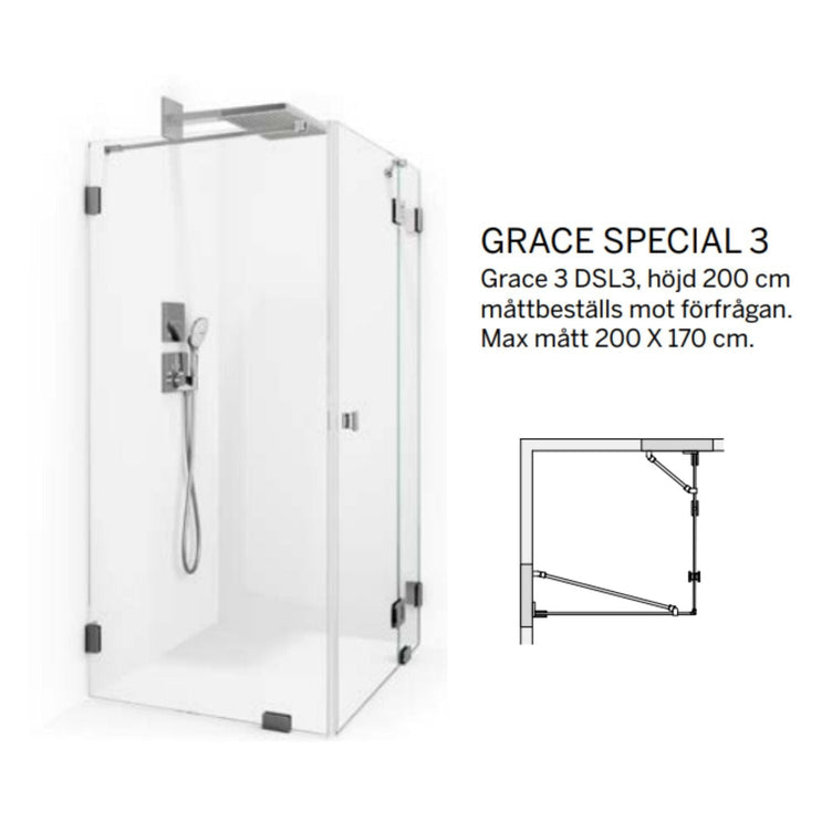 Macro Design Grace Dusjhjørne Spesial 3 Måltilpasset