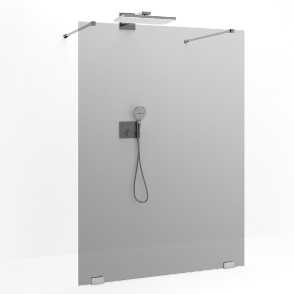 Macro Design Grace Dusjvegg Walk In Shower B120-140cm Børstet / 120cm / Briljant Macro Design Dusjvegg BUN-DSLFVBO120KL