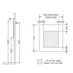 Macro Design AMBILIGHT T-LED firkantet speil med lys (krom ramme)