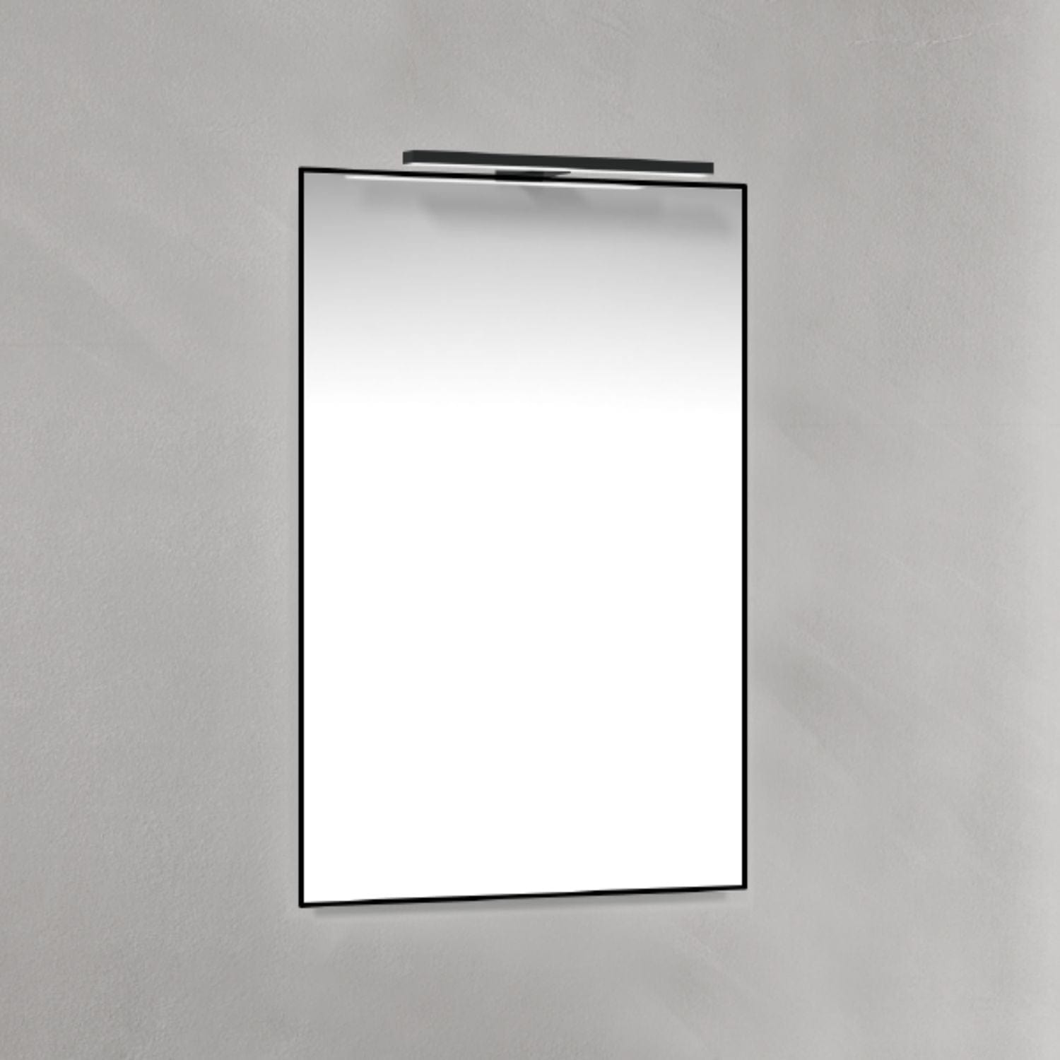 Macro Design Rammespeil T-belysning LED Svart / 45cm Macro Design Baderomsspeil BUN-IP4570SRSTL