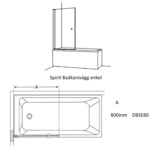 Macro Design SPIRIT Badekarvegg Enkel med knott