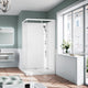 Novellini Glax 1 2.0 2P+F Standard Dusjkabinett Hvit / 120x80cm høyre / Klart glass Novellini Dusjkabinett KO-G212P129DT-1UU