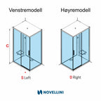 Novellini Glax 2 2.0 2P+F Hydro Dusjkabinett