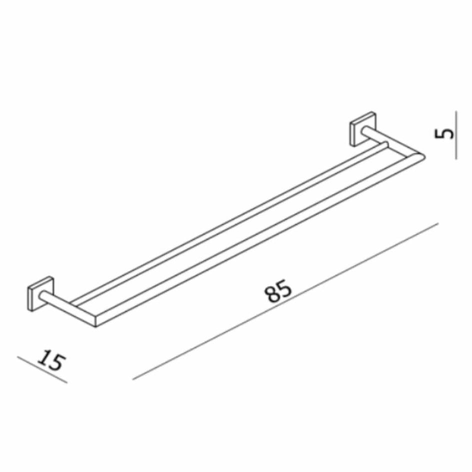 OUTLET: Alterna DayByDay Håndklestang Dobbel Krom / 85cm Alterna Håndklestang GRO-7080014
