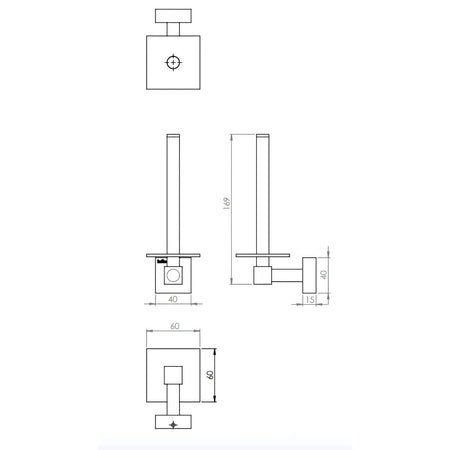 OUTLET: Habo Fortuna Reserverullholder Krom