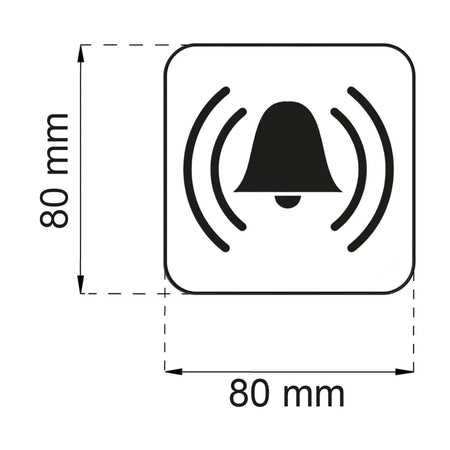 OUTLET: Habo Skilt Alarm 80x80 Selvklebende Vinyl