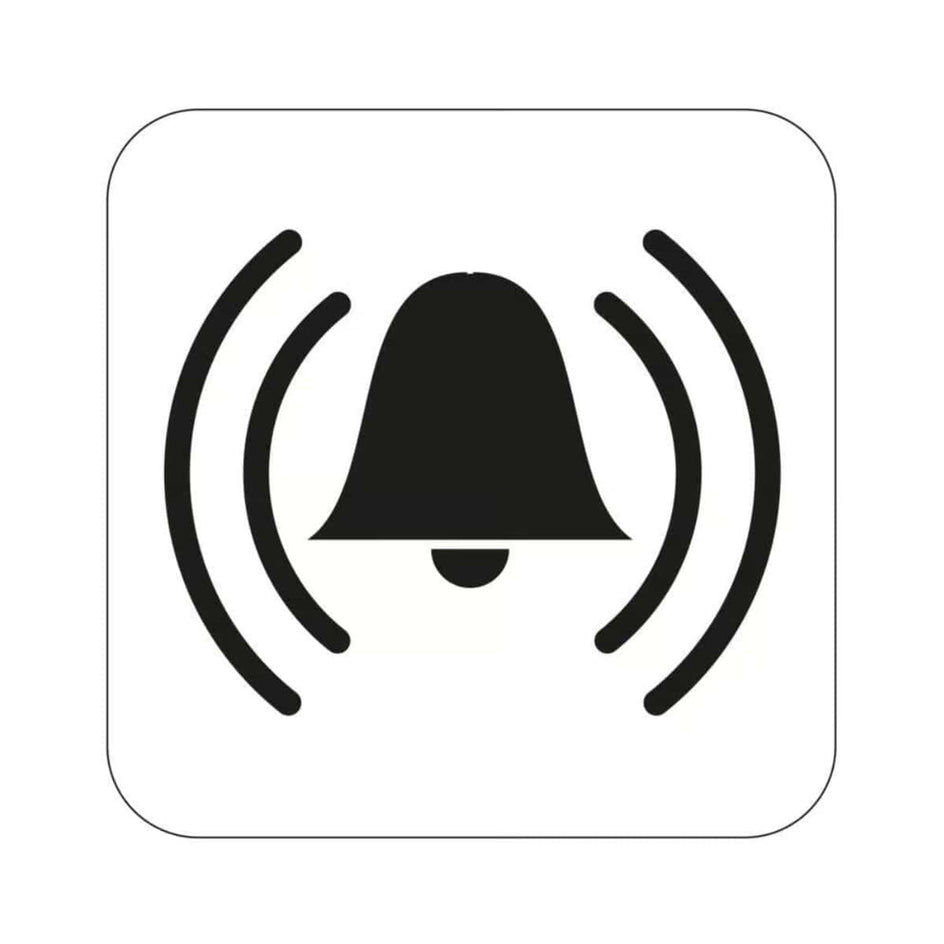 OUTLET: Habo Skilt Alarm 80x80 Selvklebende Vinyl Habo Toalettskilt UTG-16922