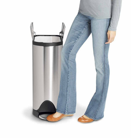 OUTLET: Simplehuman Avfallsbøtte Butterfly Børstet stål 40-45L