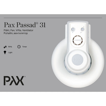 Pax Passad 30 Baderomsvifte toppmodell uten kaldrasspjeld