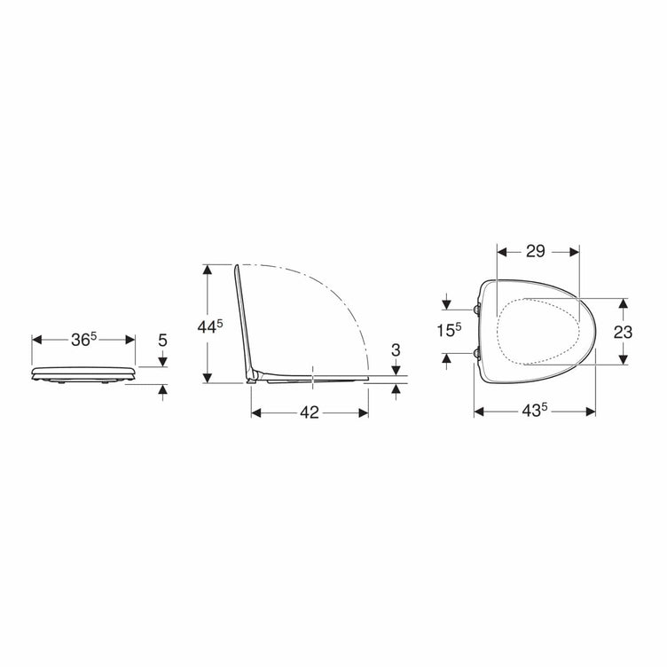 Porsgrund Pro Toalettsete hardplast