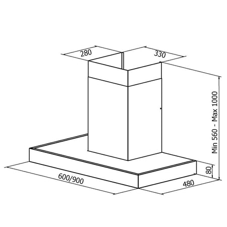 RørosHetta Hera Sense Vegghengt Ventilator