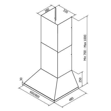 RørosHetta Pyramide Sense Ventilator Vegghengt