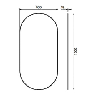 Scandtap SOLID M1 ovalt speil (ramme)