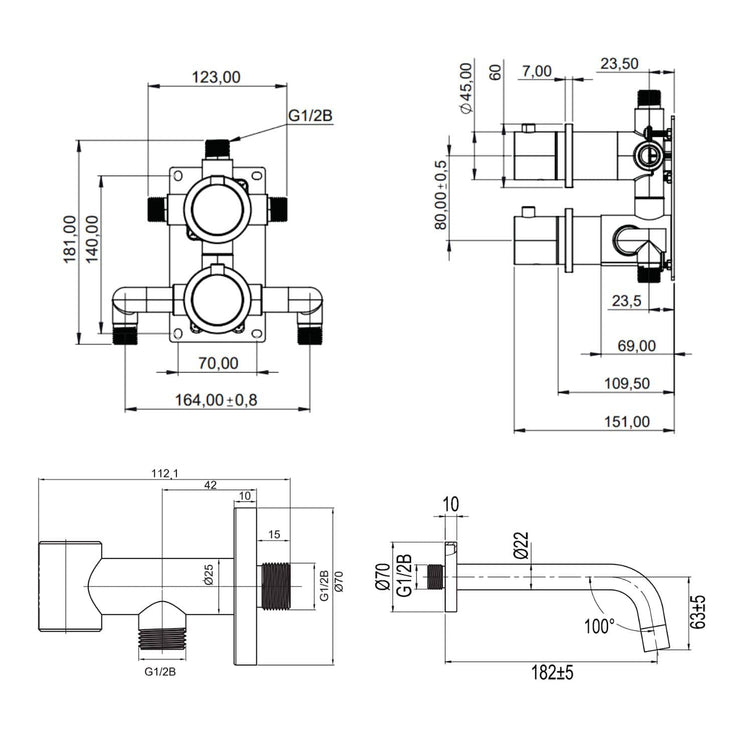 Scandtap Steel Harmonized 4 Badekararmatur