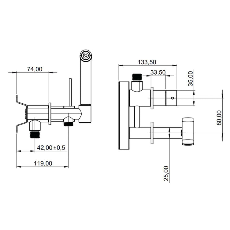 Scandtap Steel Harmonized B Bidetbatteri