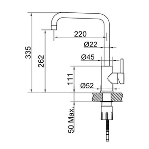 Scandtap Steel Square Kjøkkenarmatur