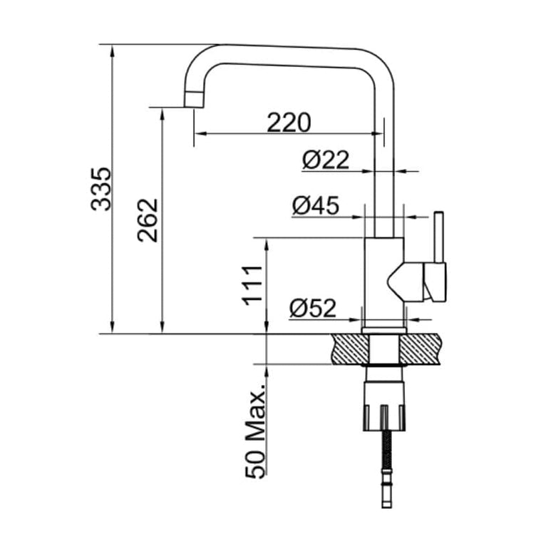 Scandtap Steel Square Kjøkkenarmatur