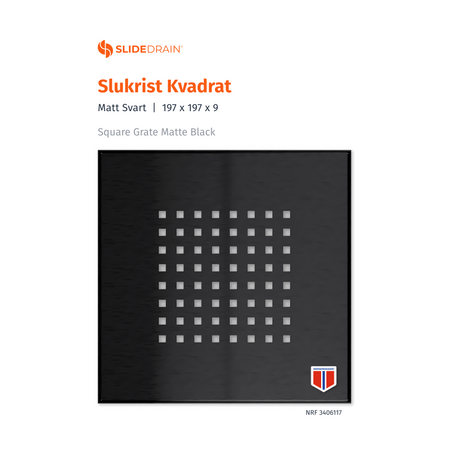 Slidedrain Kvadrat Slukrist