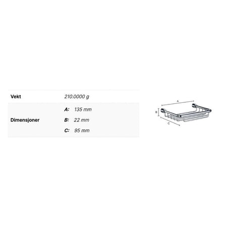 Smedbo Sideline DK1005 Dusjkurv - Krom