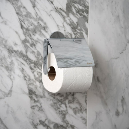 Smedbo Dot 3414 Toalettrullholder Selvklebende, med lokk
