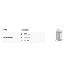 Smedbo Outline FK663 Pedalbøtte 6 Liter Børstet