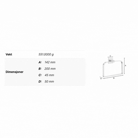 Smedbo ICE OK344 Håndklering