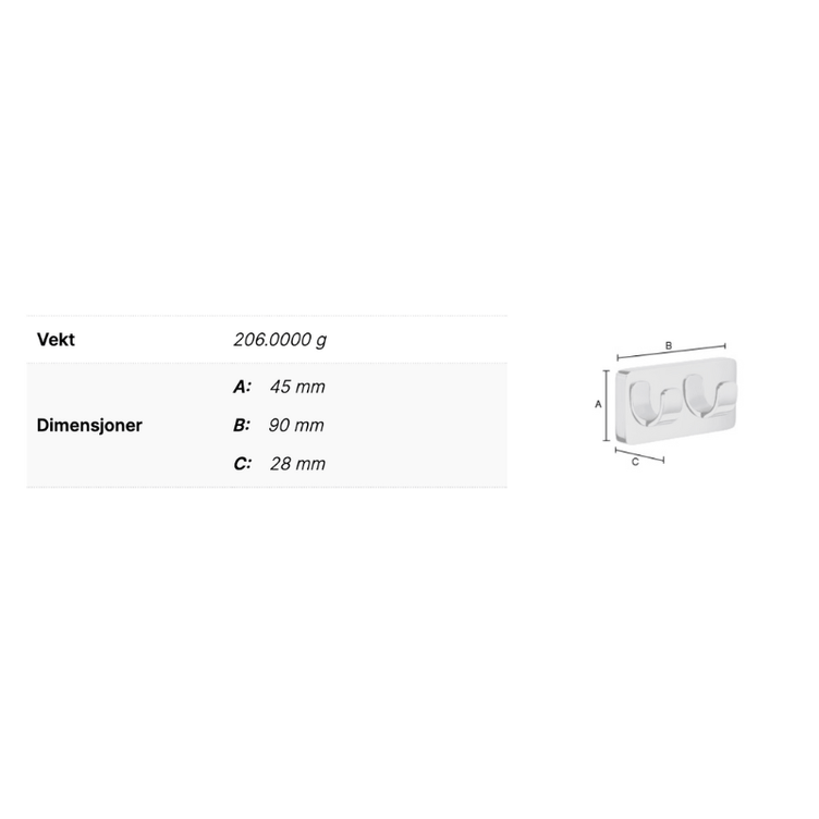 Smedbo ICE OK356 Krok Dobbel