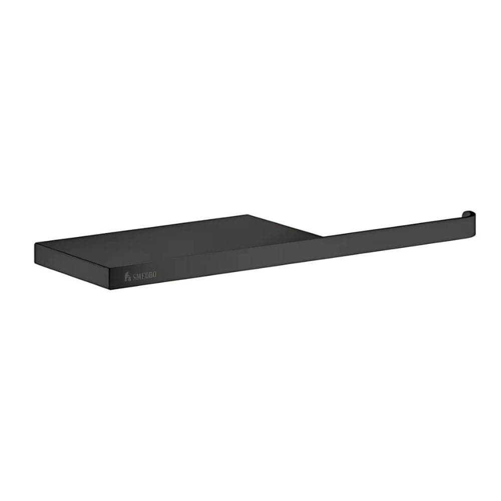 Smedbo Outline 3411 Toalettrullholder med Hylle Svart Smedbo Toalettrullholder SM-FB3411