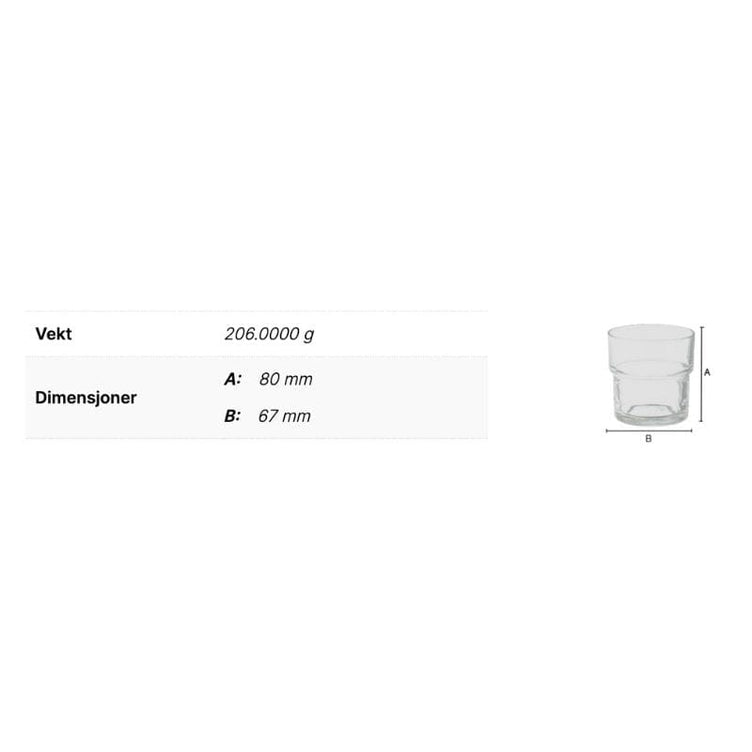 Smedbo Xtra V249G Tannglass Løst Klart Glass
